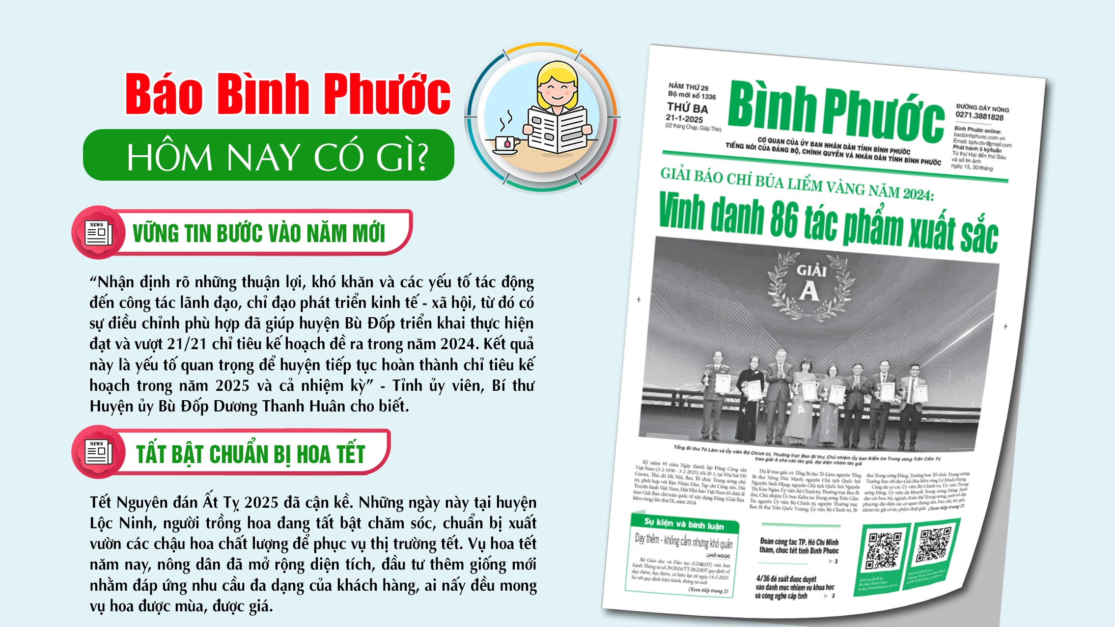 Kính mời độc giả đón đọc báo in Bình Phước hôm nay 21-1-2025