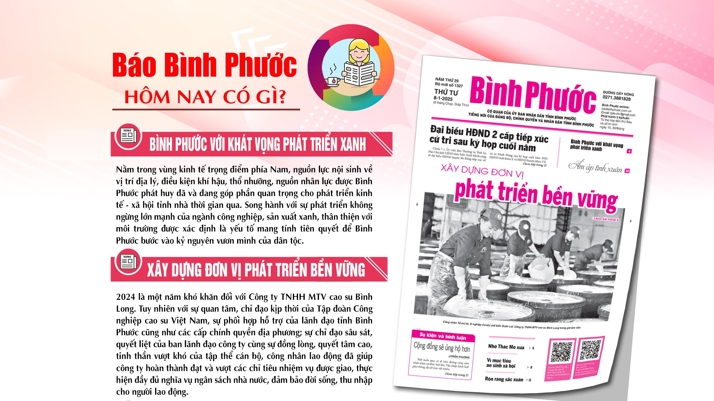 Kính mời độc giả đón đọc báo in Bình Phước hôm nay 8-1-2025