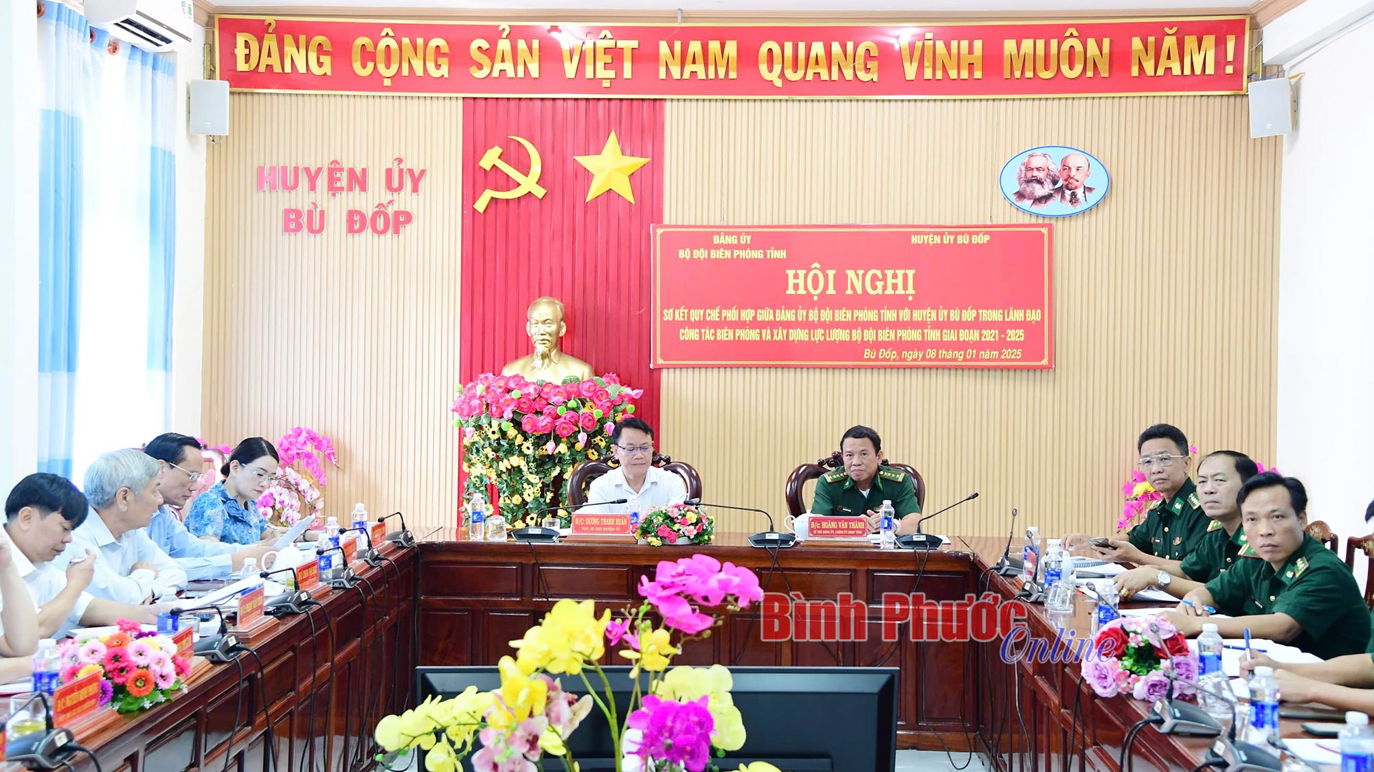 Sơ kết quy chế phối hợp giữa Đảng ủy Bộ đội Biên phòng tỉnh với huyện Bù Đốp và Lộc Ninh