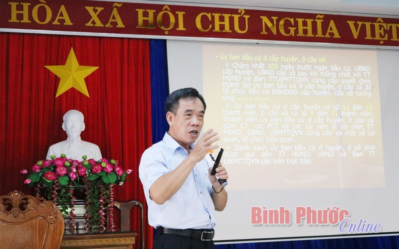 Bù Đăng triển khai các văn bản quy định về bầu cử đại biểu Quốc hội và HĐND các cấp nhiệm kỳ 2021-2026