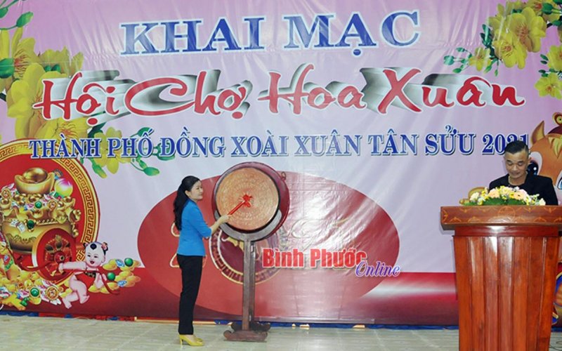 Đồng Xo&agrave;i khai mạc hội chợ hoa Xu&acirc;n T&acirc;n Sửu 2021