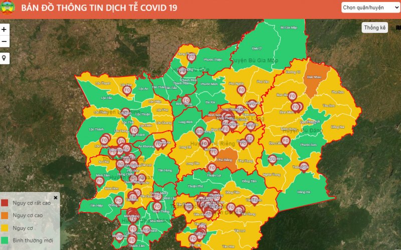 Bình Phước có 43 xã đang ở “vùng xanh”