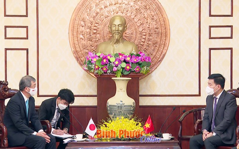 Bình Phước: Lãnh đạo tỉnh tiếp và làm việc với Tổng lãnh sự Nhật Bản tại TP. Hồ Chí Minh