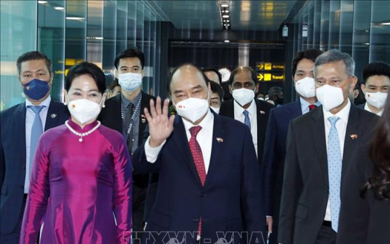 Chủ tịch nước Nguyễn Xuân Phúc kết thúc tốt đẹp chuyến thăm cấp Nhà nước tới Singapore