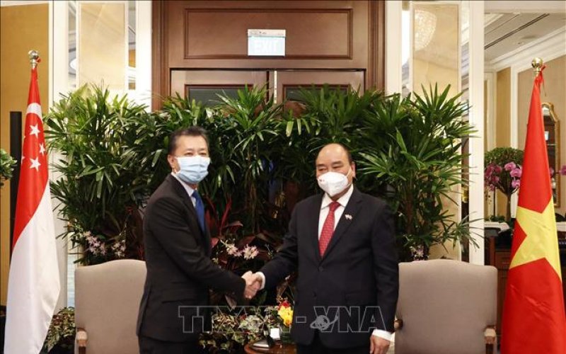 Chủ tịch nước tiếp các doanh nghiệp tài chính, năng lượng hàng đầu Singapore