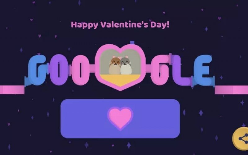 Google thay ảnh đại diện mừng ngày lễ tình nhân Valentine