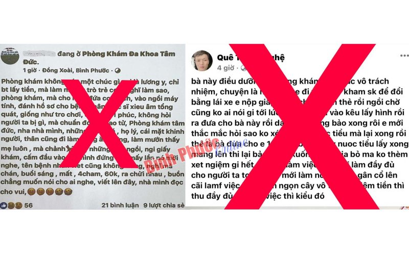 Thông tin sai sự thật về Phòng khám đa khoa Tâm Đức: 2 cá nhân bị xử phạt 