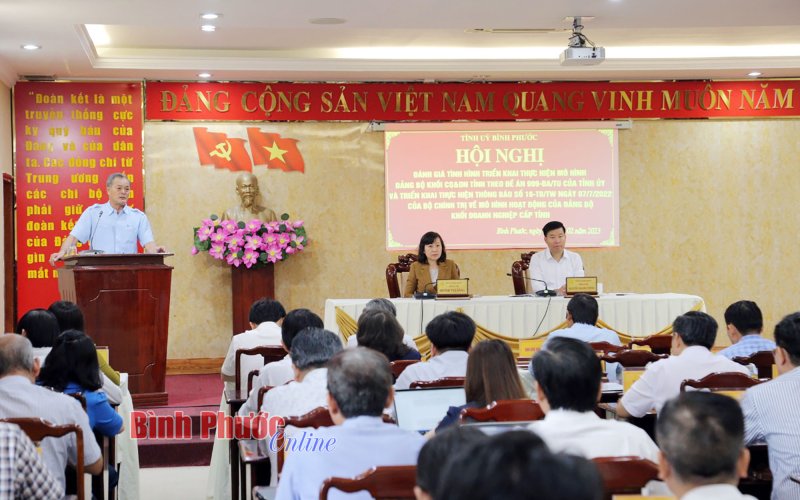 Bình Phước: Hội nghị đánh giá thực hiện mô hình Đảng bộ Khối Cơ quan và Doanh nghiệp tỉnh