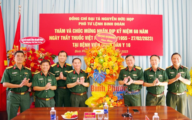 Bộ Tư lệnh Binh đoàn 16 chúc mừng cán bộ, nhân viên y tế nhân Ngày thầy thuốc Việt Nam