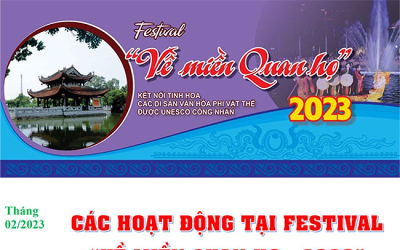 Festival &ldquo;Về miền Quan họ -2023&rdquo;- Kết nối tinh hoa c&aacute;c di sản văn h&oacute;a phi vật thể
