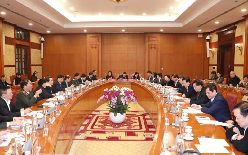 Hội nghị triển khai chương trình làm việc của Bộ Chính trị, Ban Bí thư