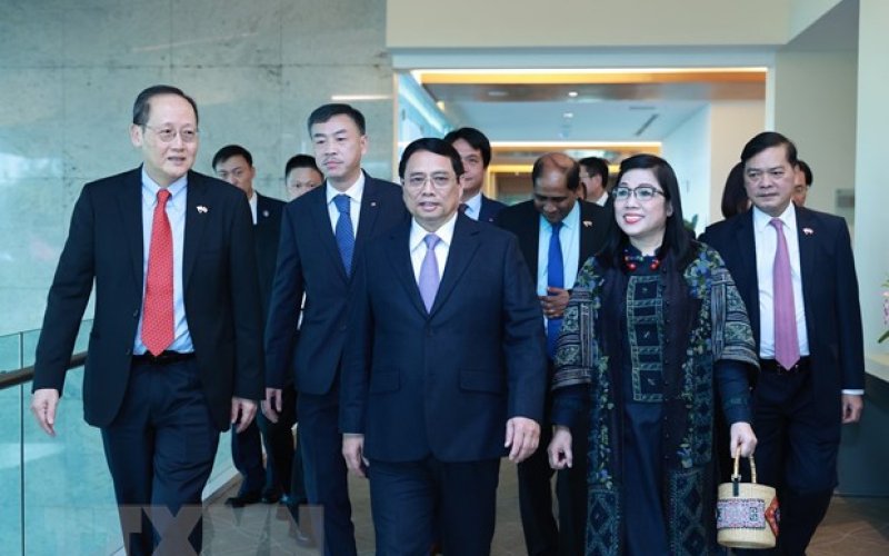 Thủ tướng Phạm Minh Chính bắt đầu thăm chính thức Cộng hòa Singapore