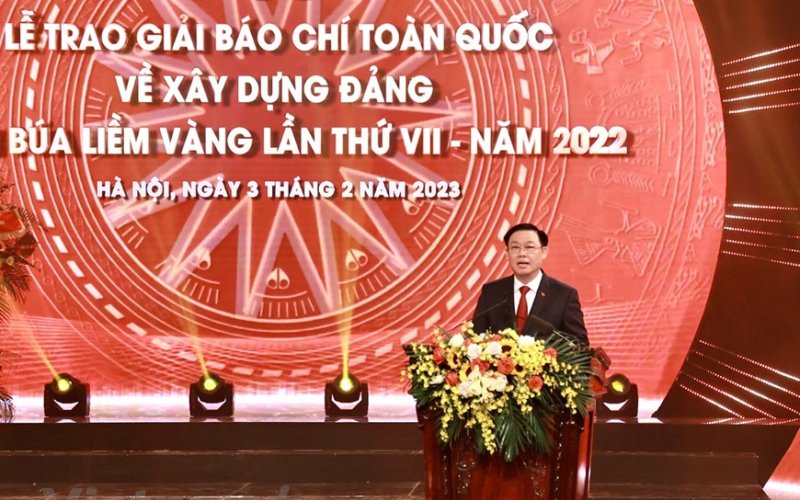 Toàn cảnh lễ trao Giải báo chí toàn quốc về xây dựng Đảng lần VII