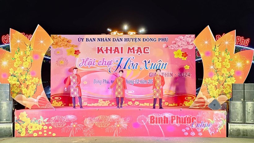 Đồng Phú khai mạc Hội chợ hoa Xuân Giáp Thìn 2024