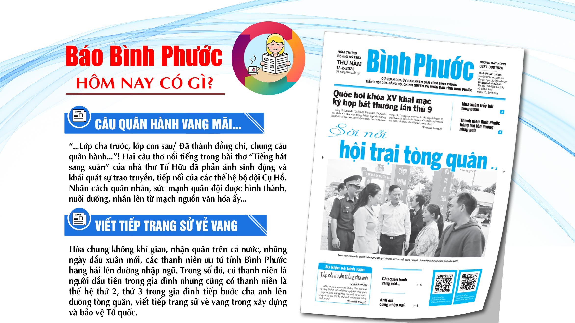 Kính mời độc giả đón đọc báo in Bình Phước hôm nay 13-2-2025