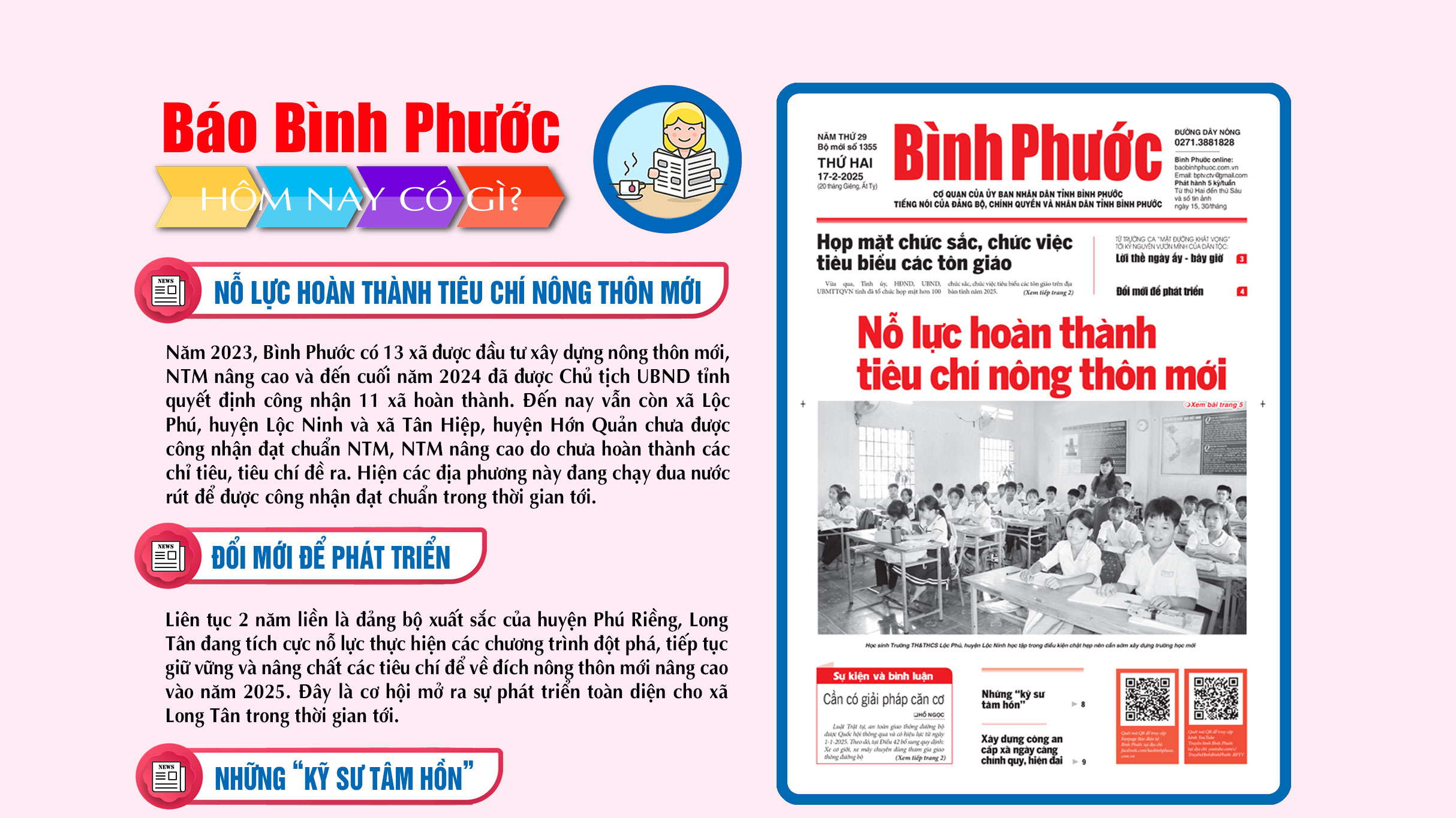 Kính mời độc giả đón đọc báo in Bình Phước hôm nay 17-2-2025