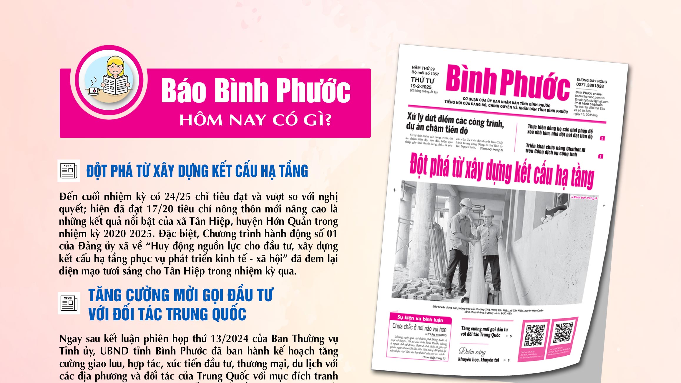 Kính mời độc giả đón đọc báo in Bình Phước hôm nay 19-2-2025
