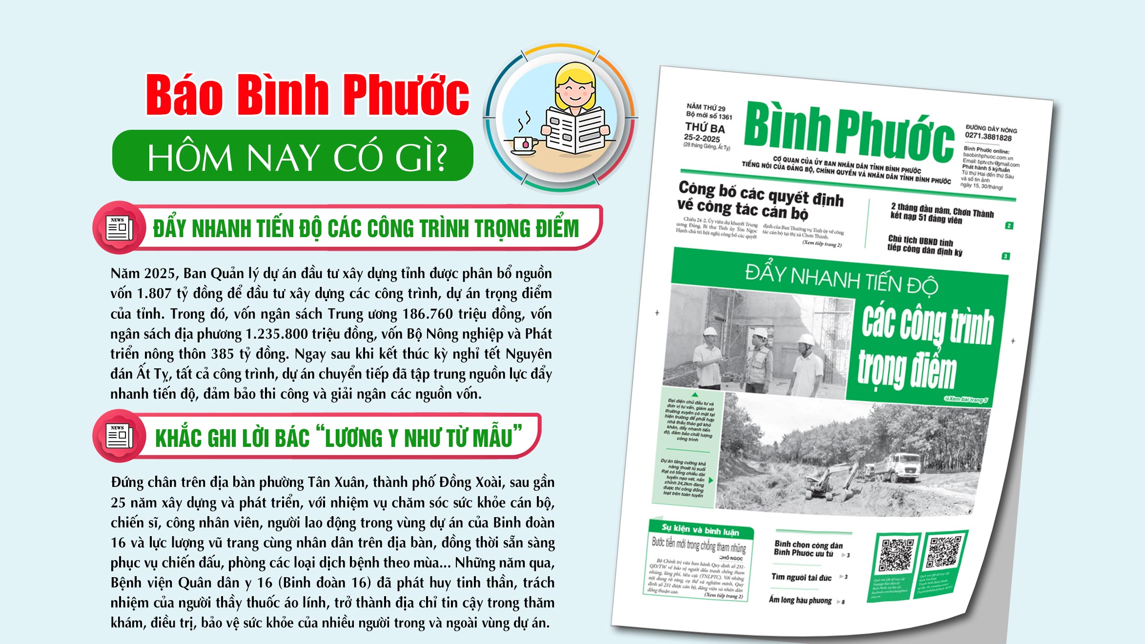 Kính mời độc giả đón đọc báo in Bình Phước hôm nay 25-2-2025
