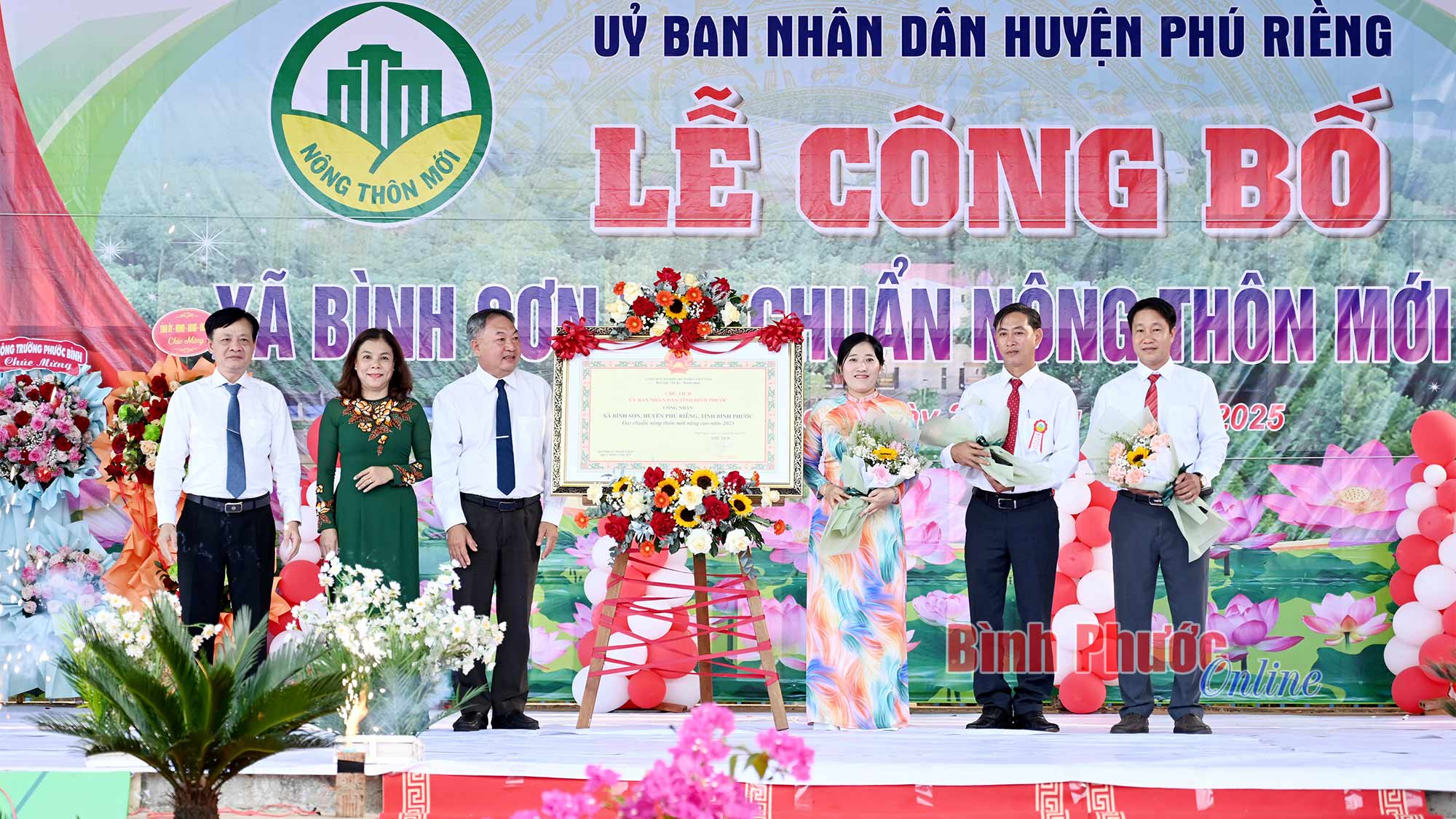 Xã Bình Sơn về đích nông thôn mới nâng cao