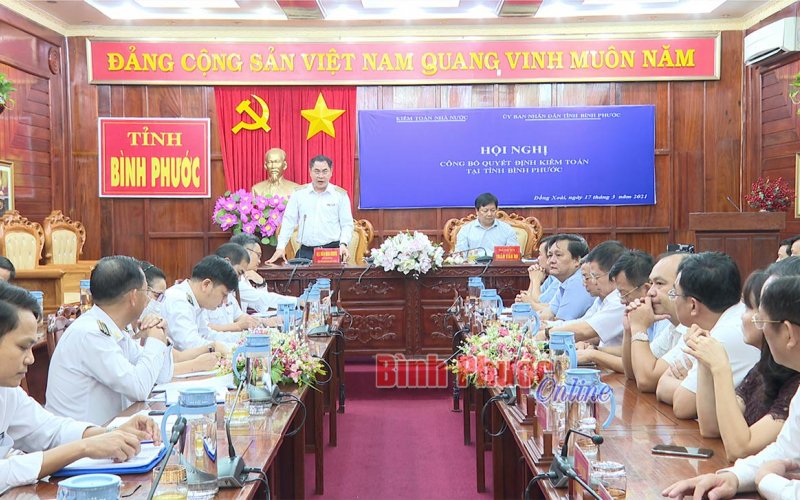 Công bố quyết định kiểm toán tại Bình Phước