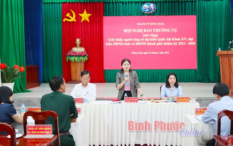 Đồng Xoài: Lấy ý kiến với người giới thiệu ứng cử đại biểu Quốc hội và HĐND tỉnh nhiệm kỳ 2021-2026