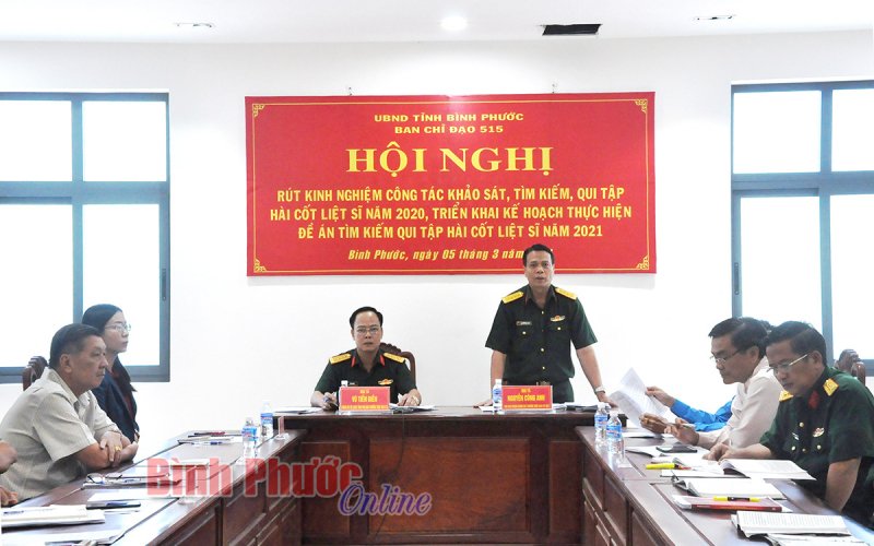 Rút kinh nghiệm công tác tìm kiếm, quy tập hài cốt liệt sĩ năm 2020