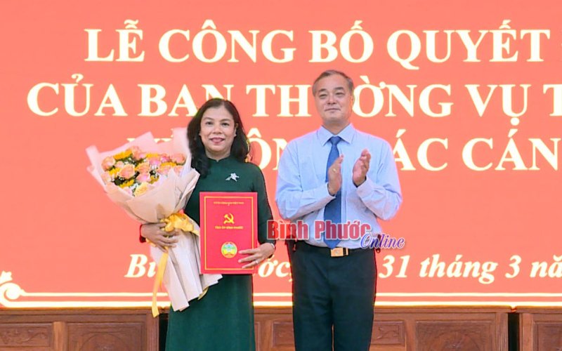 Bà Nguyễn Thị Xuân Hòa được điều động giữ chức Bí thư Huyện ủy Phú Riềng 
