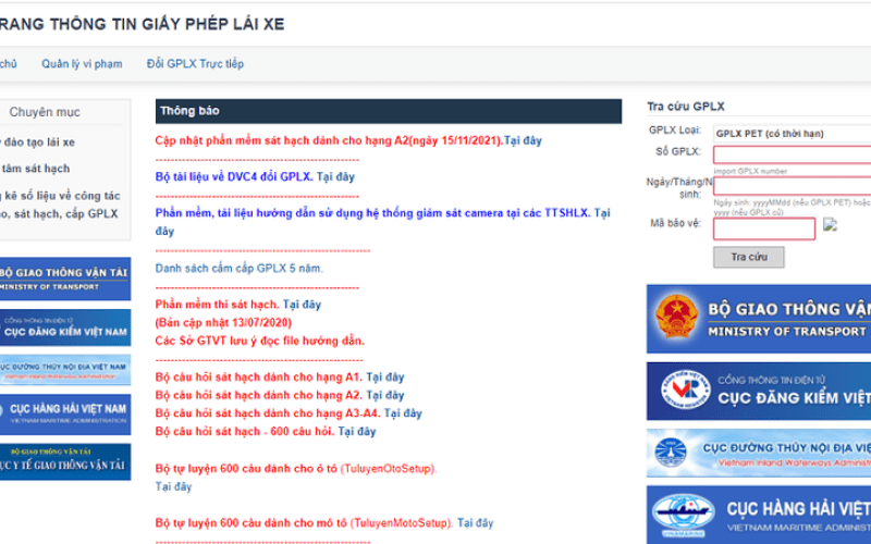 Bộ GT-VT cảnh báo website giả mạo tra cứu giấy phép lái xe