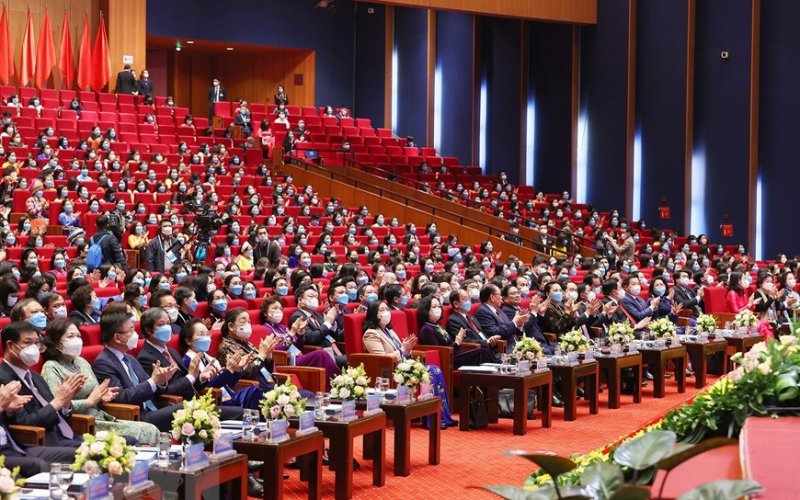 Hình ảnh khai mạc Đại hội đại biểu phụ nữ toàn quốc lần thứ XIII