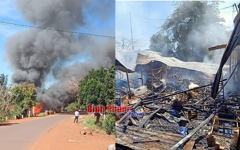 Lửa thiêu rụi cửa hàng tạp hóa