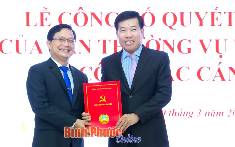 Ông Hà Anh Dũng, Trưởng ban Tuyên giáo Tỉnh ủy được điều động, chỉ định giữ chức Bí thư Thành ủy Đồng Xoài