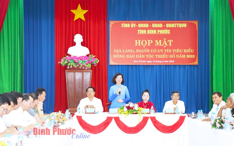 Bình Phước: Họp mặt già làng, người có uy tín tiêu biểu đồng bào dân tộc thiểu số năm 2023