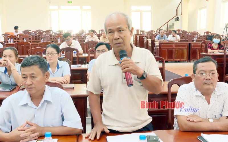 Chơn Thành lấy ý kiến đối với dự thảo Luật Đất đai (sửa đổi)