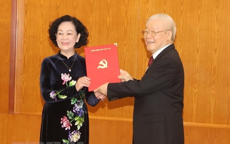 Đồng chí Trương Thị Mai được phân công giữ chức Thường trực Ban Bí thư