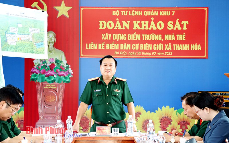 Khảo sát xây dựng điểm trường, nhà trẻ liền kề Điểm dân cư biên giới xã Thanh Hòa