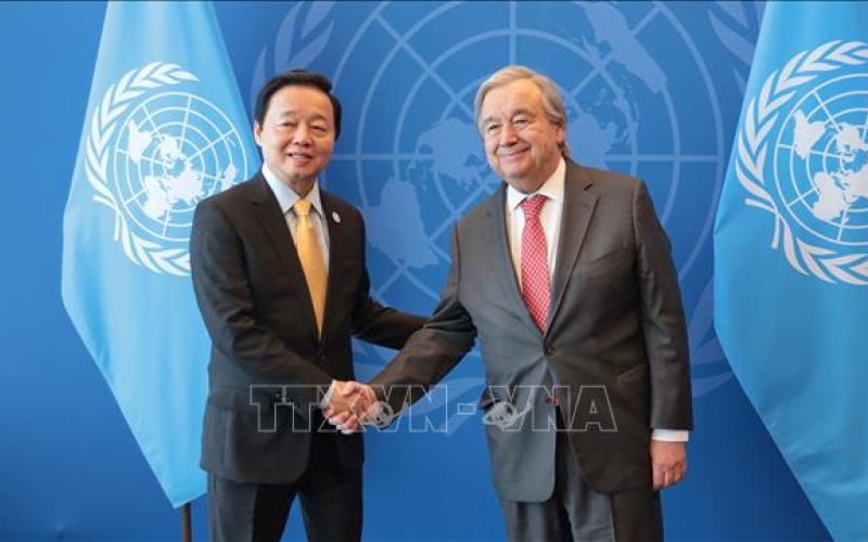 Phó Thủ tướng Trần Hồng Hà có nhiều hoạt động tiếp xúc song phương bên lề Hội nghị nước LHQ 2023