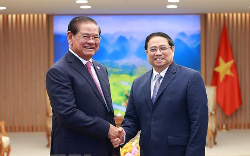Thủ tướng Phạm Minh Chính tiếp Phó Thủ tướng Campuchia Sar Kheng