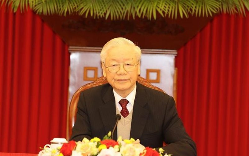 Tổng Bí thư Nguyễn Phú Trọng điện đàm cấp cao với Tổng thống Hoa Kỳ Joe Biden