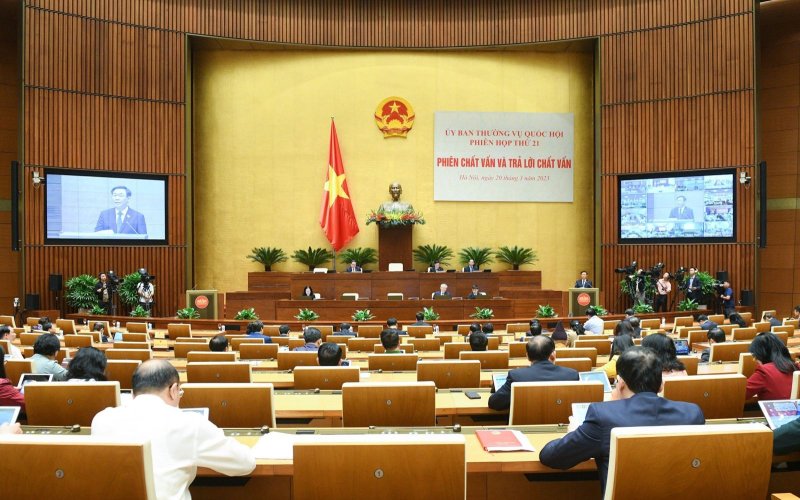 Ủy ban Thường vụ Quốc hội tổ chức chất vấn nhóm vấn đề thuộc lĩnh vực Tòa án và Kiểm sát 