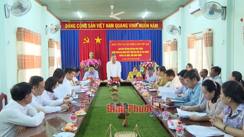 Bảo hiểm xã hội Việt Nam kiểm tra thực tế tại Lộc Khánh