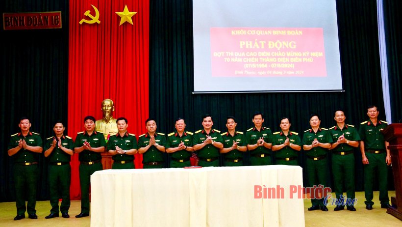 Binh đoàn 16 phát động đợt thi đua cao điểm chào mừng kỷ niệm 70 năm chiến thắng Điện Biên Phủ