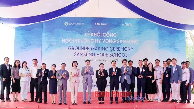 Bình Phước: Khởi công 'Ngôi trường hy vọng Samsung'