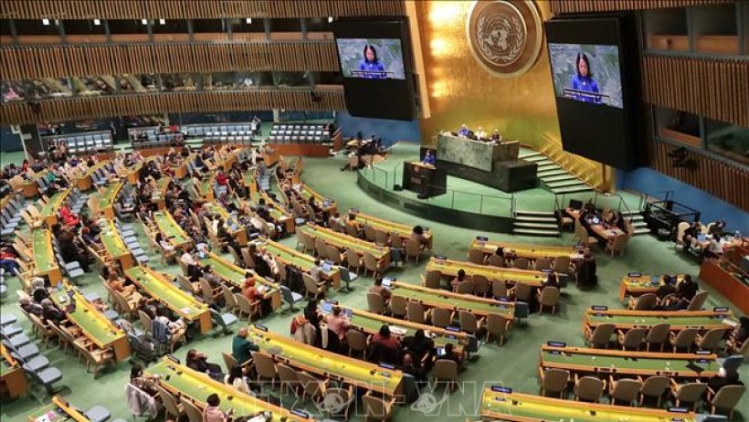 Phó Chủ tịch nước Võ Thị Ánh Xuân phát biểu tại Khóa họp lần thứ 68 Ủy ban địa vị phụ nữ