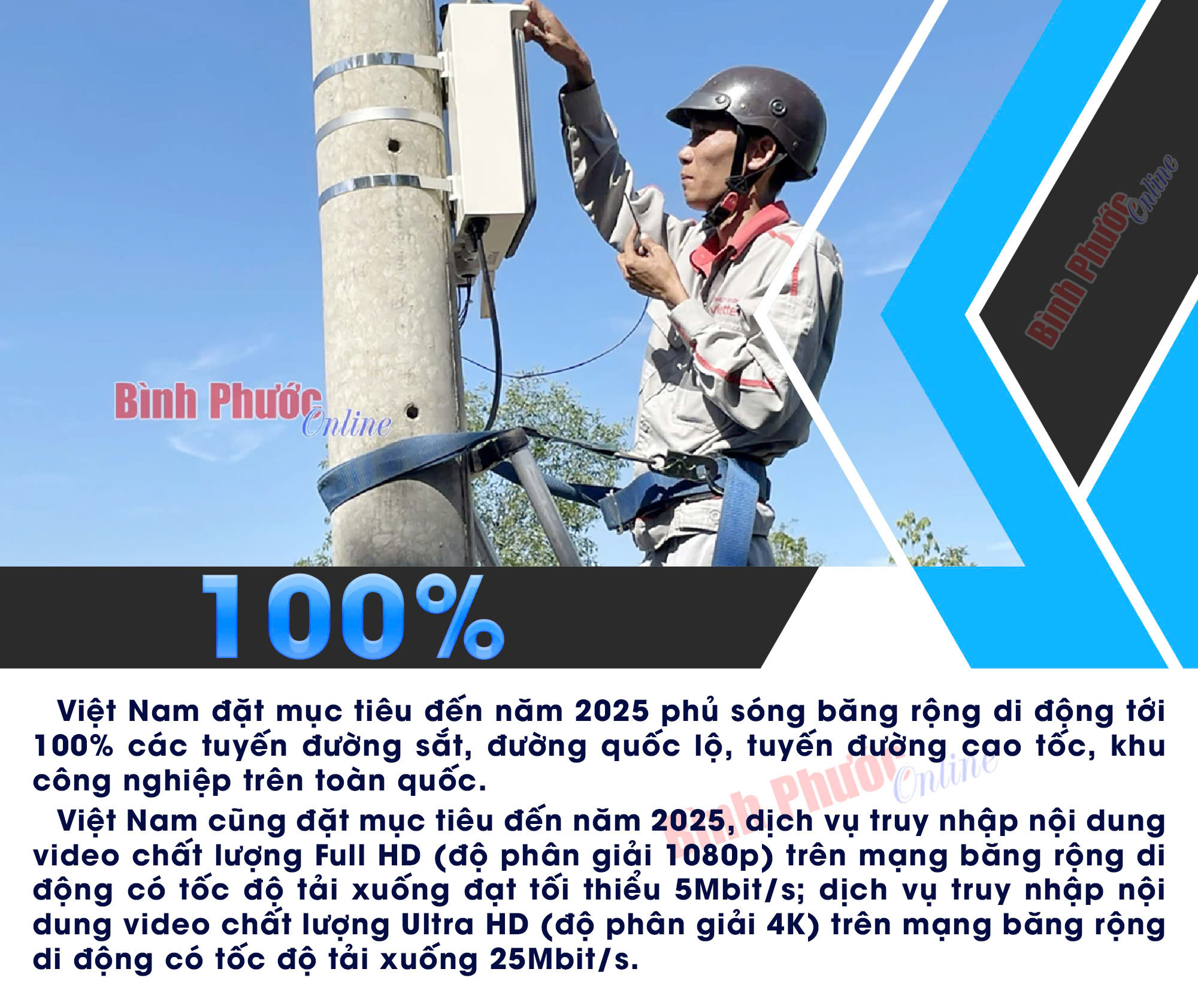 100% tuyến quốc lộ, khu công nghiệp tại Việt Nam được phủ sóng băng rộng di động