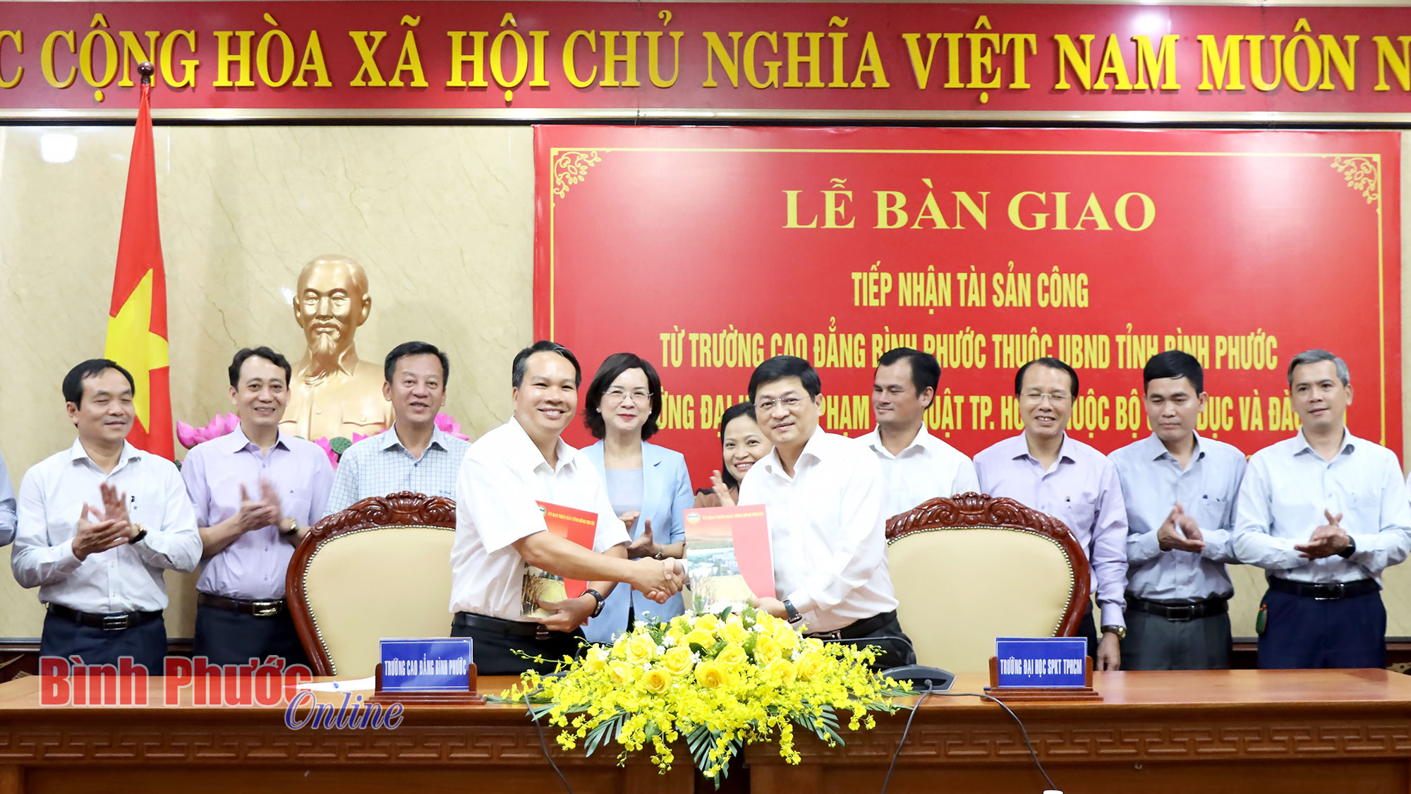 Lễ bàn giao, tiếp nhận tài sản công từ Trường Cao đẳng Bình Phước