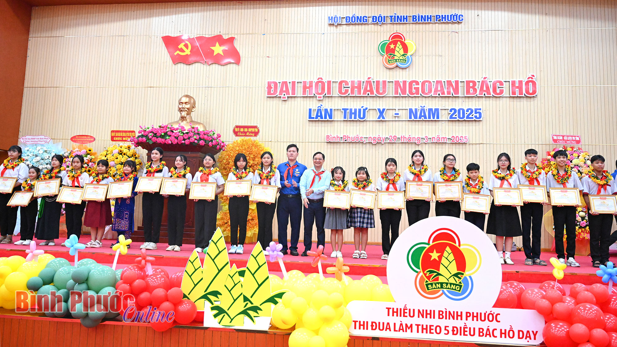 Bình Phước: Tuyên dương 135 cháu ngoan Bác Hồ cấp tỉnh