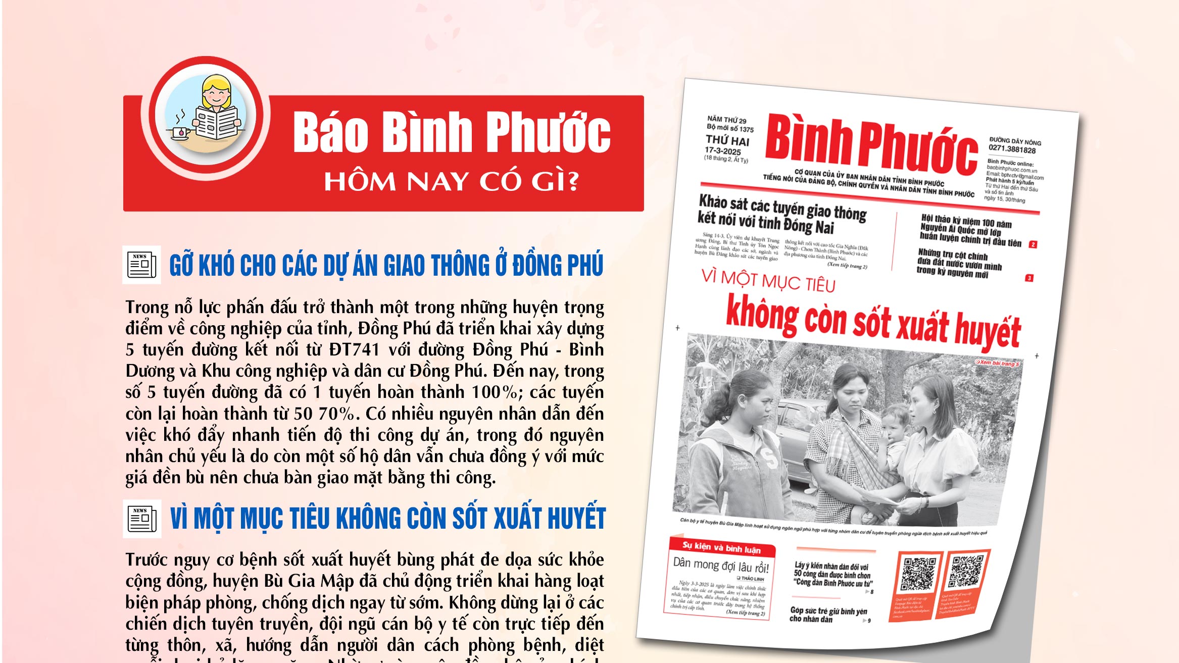 Kính mời độc giả đón đọc báo in Bình Phước hôm nay 17-3-2025