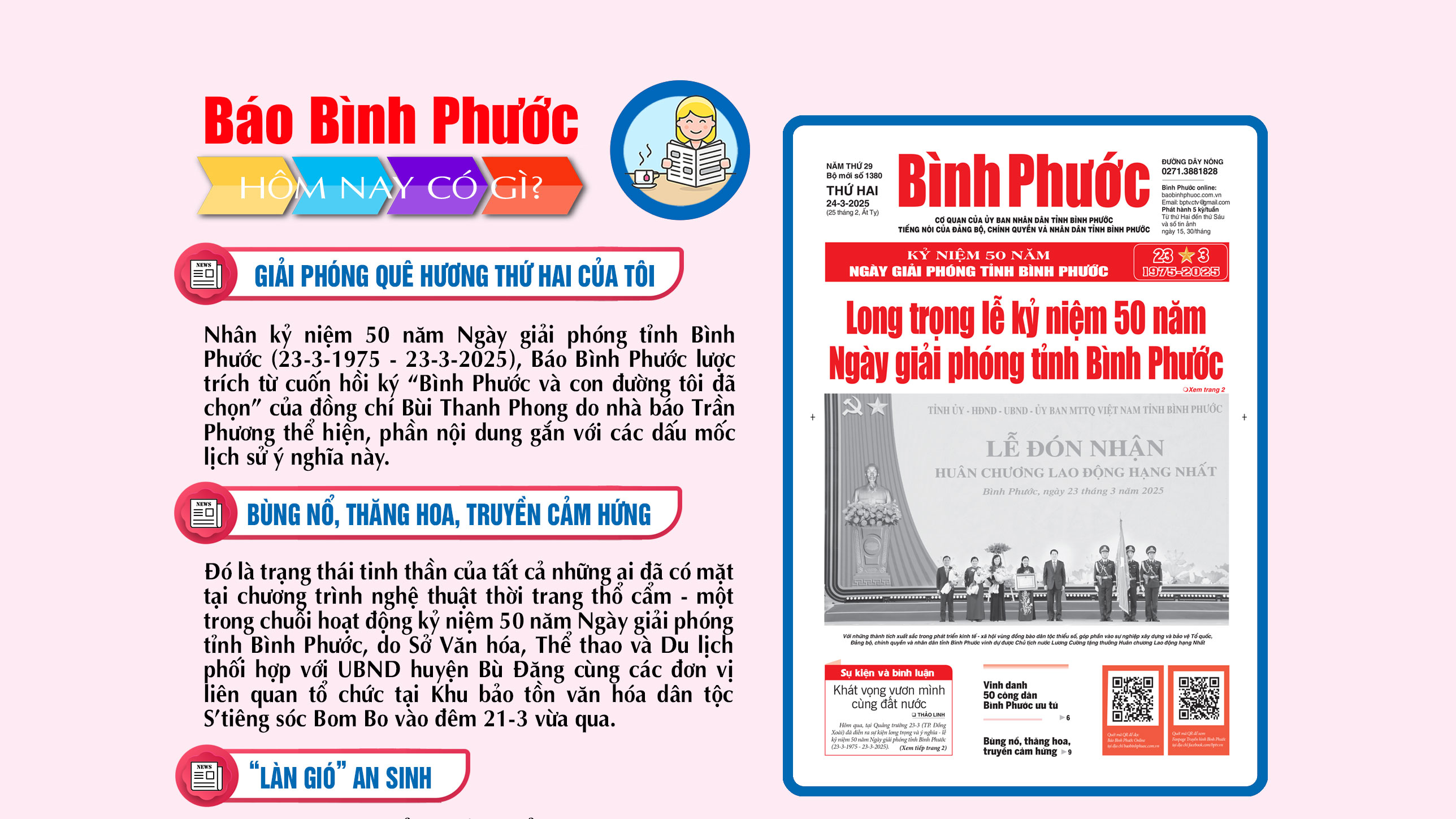 Kính mời độc giả đón đọc báo in Bình Phước hôm nay 24-3-2025