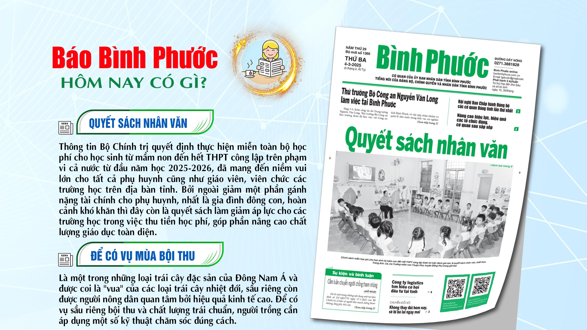 Kính mời độc giả đón đọc báo in Bình Phước hôm nay 4-3-2025 