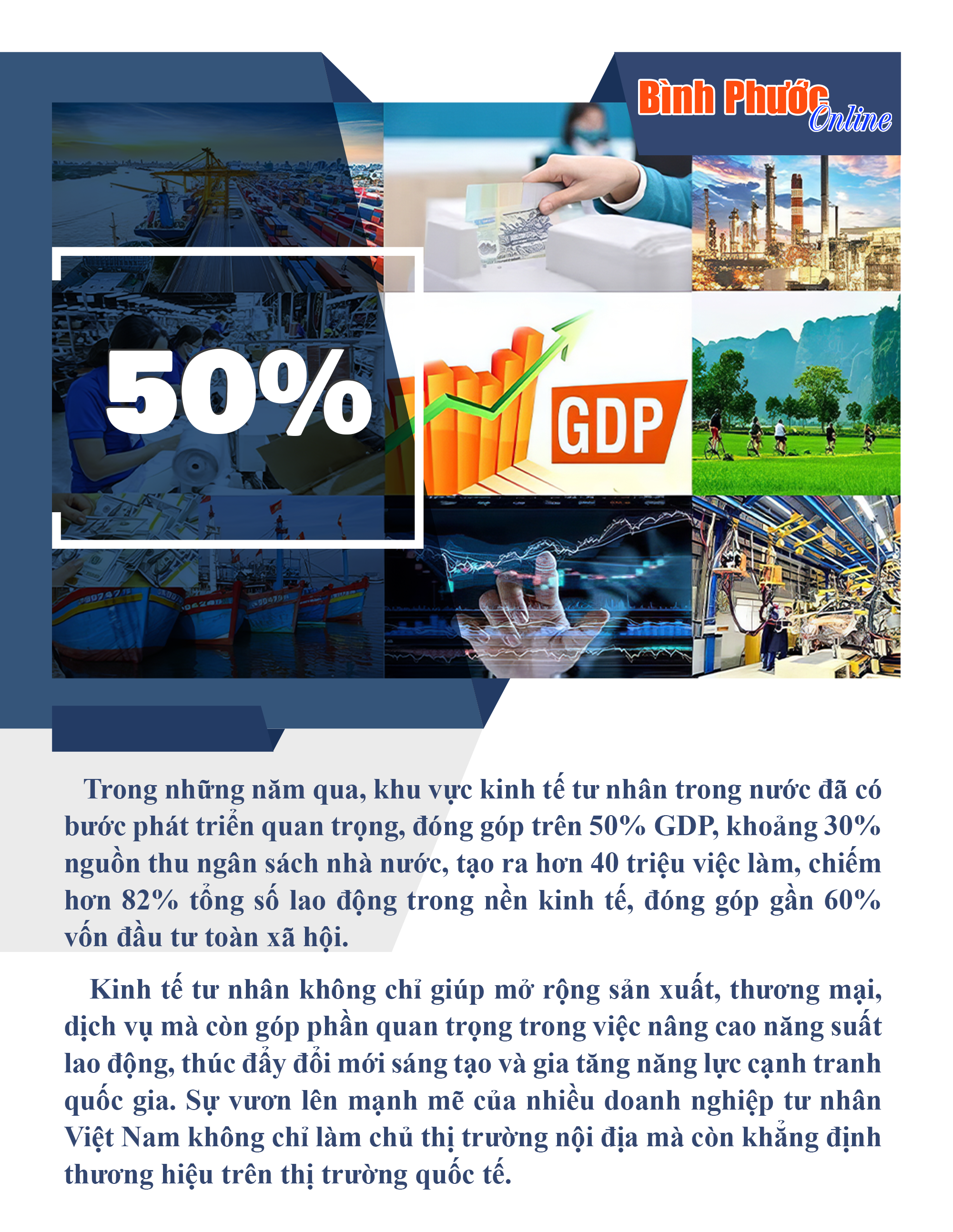 Kinh tế tư nhân có thể đóng góp 50% GDP 